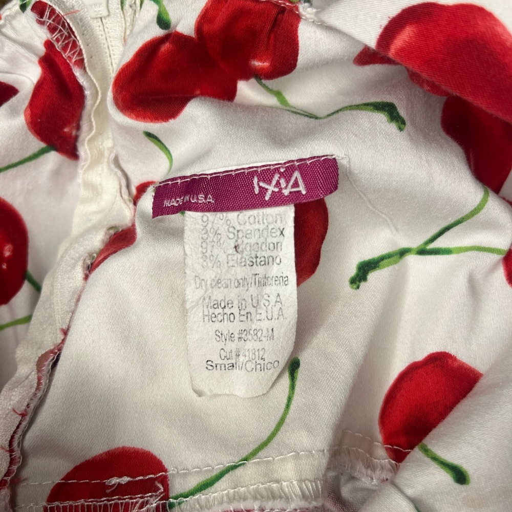 Vintage ixia Red Cherry Print Dress - Picture 5 of 8